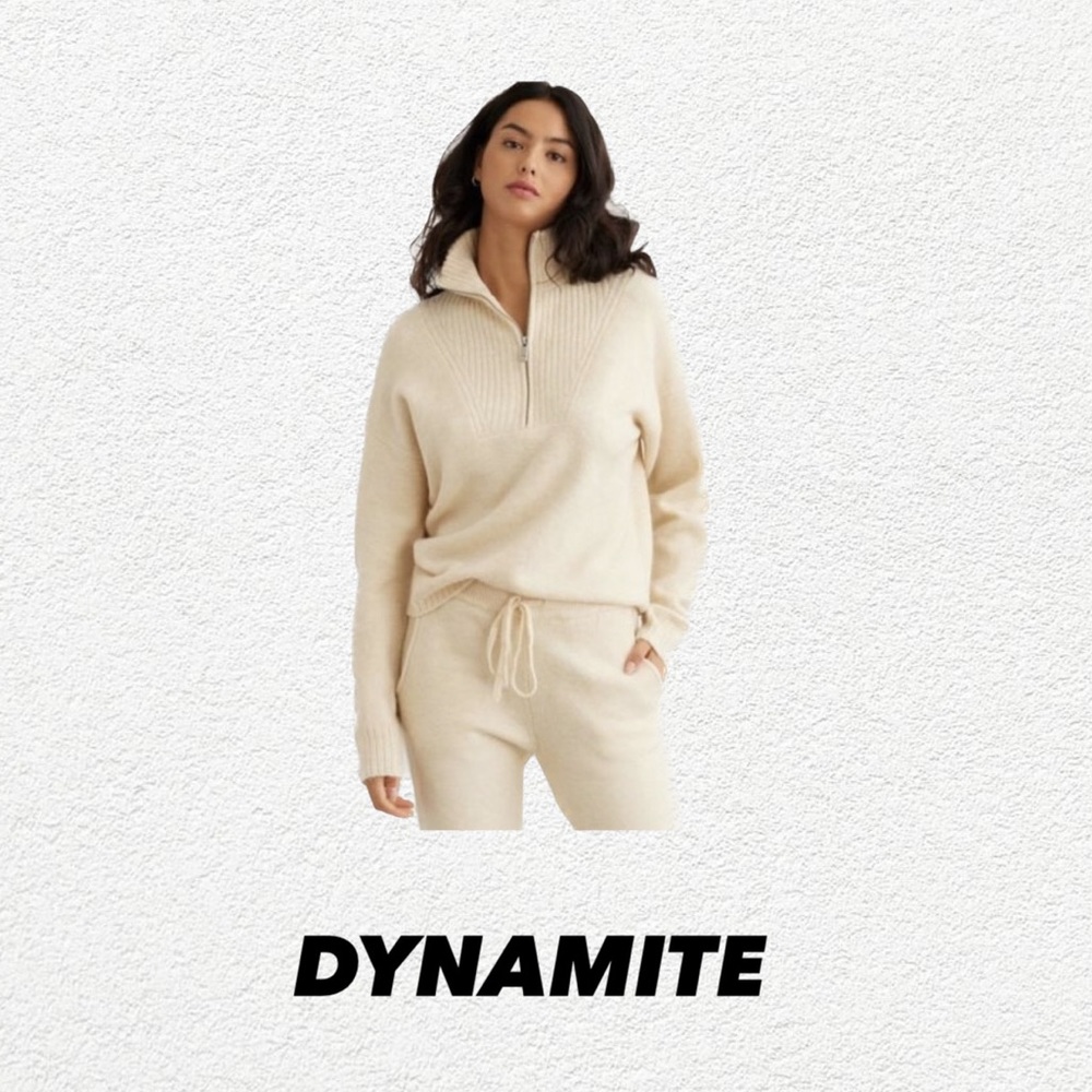 Half Zip Cream sweater